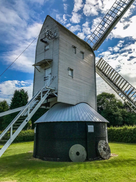the mill from behind on a sunny day